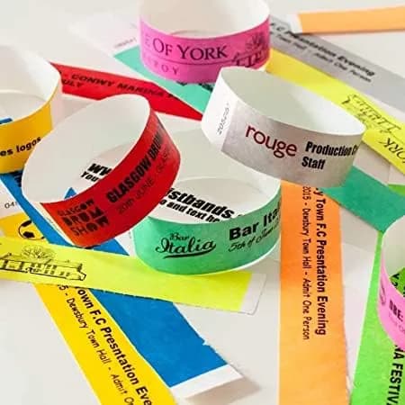 19mm Customizable Tyvek Paper Single Color Wristbands