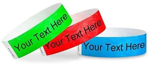25mm Customizable Tyvek Paper Single Color Wristbands