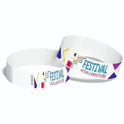 Tyvek Paper Multi Color Wristbands