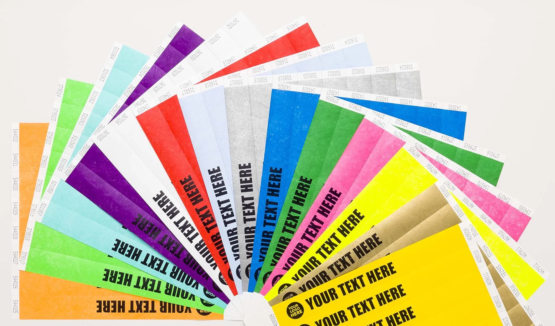 25mm Customizable Tyvek Paper Single Color Wristbands